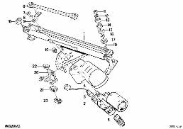 SINGLE WIPER PARTS diagram for BMW 5 Series E28 524td