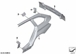 SIDE PANEL/TAIL TRIM diagram for BMW 3 Series F31 316d