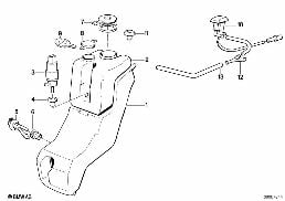 WINDSHIELD CLEANING diagram for BMW 7 Series E32 735iL