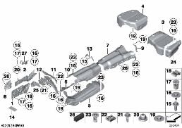 Aislamiento térmico diagram for BMW 7 Series F02 740Li