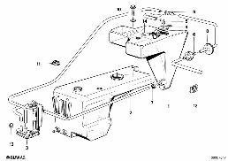 ปั๊มล้าง/ถังใส่น้ำยาล้าง diagram for BMW 7 Series E23 728i