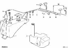 SINGLE PARTS FOR WINDSHIELD CLEANING diagram for BMW 5 Series E28 524td