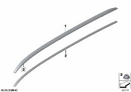 ROOF MOULDING/ROOF RAIL diagram for BMW 3 Series F31 328i