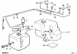 SINGLE PARTS FOR WINDSHIELD CLEANING diagram for BMW 3 Series E30 318i
