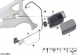 FILL-IN FLAP diagram for BMW 5 Series F07 GT 550iX 4.0
