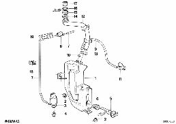 SINGLE PARTS FOR REAR WINDOW CLEANING diagram for BMW 3 Series E30 318i