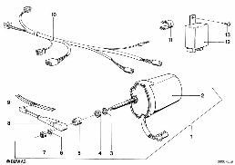 RETROFIT KIT, HEADLIGHT CLEANING SYSTEM diagram for BMW 3 Series E21 318
