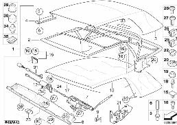 소프트톱 diagram for BMW 3 Series E46 318Ci