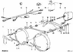 Kit de montage pour lave-phares diagram for BMW 6 Series E24 628CSi