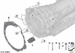 Κιβώτ.ταχυτήτ.βάση στερέωσ./πρόσθ.εξαρτ. diagram for BMW 5 Series F10 LCI Hybrid 5
