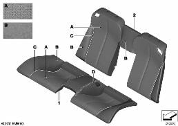 R Indi.カバー クライメートレザー diagram for BMW 6 Series F13 LCI 650i