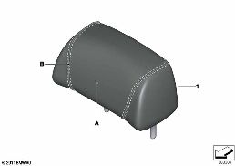R Indv. センター ヘッドレスト レザー diagram for BMW 6 Series F13 LCI 650i
