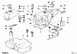 HEADLIGHT CLEANING SYSTEM diagram for BMW 5 Series E28 524td