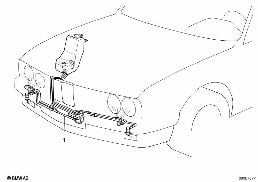 Scheinwerferreinigungsanlage diagram for BMW 7 Series E32 750iL