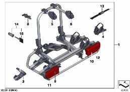 Fahrradheckträger diagram for BMW MINI Paceman R61 Cooper