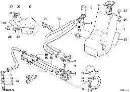 SINGLE PARTS FOR HEAD LAMP CLEANING diagram for BMW 5 Series E34 520i