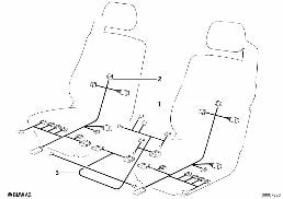 WIRING SET SEAT diagram for BMW 8 Series E31 850Ci