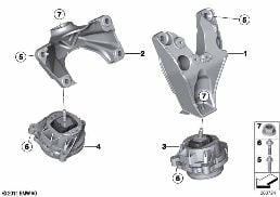 ENGINE SUSPENSION diagram for BMW 3 Series F30 335i