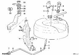 HEADLIGHT CLEANING SYSTEM diagram for BMW 8 Series E31 850Ci