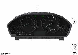 INSTRUMENT CLUSTER - MODERN LINE diagram for BMW 3 Series F34 GT 328i