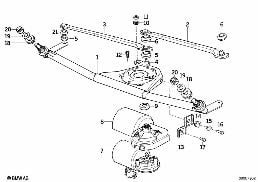 SINGLE WIPER PARTS diagram for BMW 3 Series E36 325i
