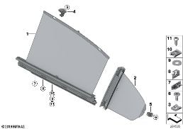 ROLLER SUN VIZOR, REAR DOOR diagram for BMW 3 Series F30 335i