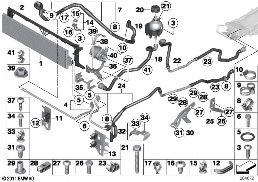 ระบบระบายความร้อนชุดอิเล็กฯเครื่องไฟฟ้า diagram for BMW 5 Series F10 Hybrid 5