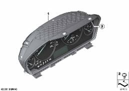 INSTRUMENT CLUSTER - SPORT LINE diagram for BMW 3 Series F34 GT 328i