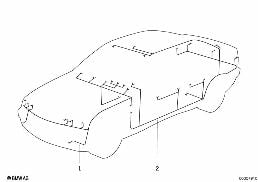 WIRING HARNESS, FRONT SECTION diagram for BMW 3 Series E36 325i