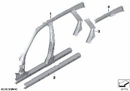 SIDE FRAME SECTION, CENTER diagram for BMW 3 Series F31 316d
