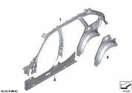 SIDE FRAME SECTION, INNER diagram for BMW 3 Series F31 316d