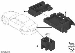 DEVICE HOLDER diagram for BMW 7 Series F01 LCI 740dX
