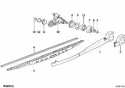 個別部品､R ウィンドウ ウォッシャー diagram for BMW 5 Series E34 525tds