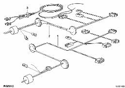 トランク リッド修理用ケーブル diagram for BMW 5 Series E34 525tds