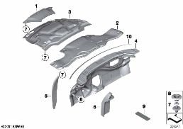 Schallisolierung diagram for BMW MINI R56 Cooper