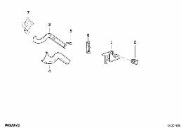 トランク リッドの配線カバー diagram for BMW 5 Series E34 525tds