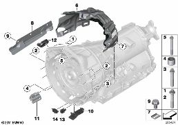 GEARBOX MOUNTING diagram for BMW 1 Series F20 LCI M135i