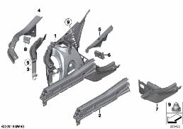 ホィールハウス/エンジン キャリ diagram for BMW X3 F25 20iX