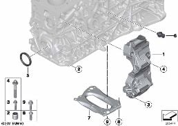ENGINE BLOCK MOUNTING PARTS diagram for BMW 4 Series F33 LCI 435dX