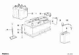 Batterie vide d'origine BMW diagram for BMW 7 Series E38 750iLS