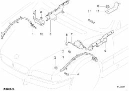 Recouvrement de cable diagram for BMW 7 Series E38 750iLS