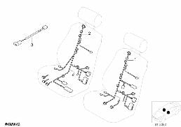Wiązka przewodów fotela diagram for BMW 7 Series E65 745i