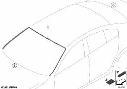 WINDOW MOUNTING PARTS diagram for BMW 6 Series F12 650iX