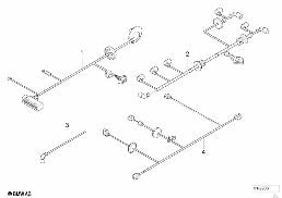 Faisceau d'attelage / PDC / capot av diagram for BMW 7 Series E38 750iLS