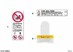 INSTRUCTION NOTICE, AIRBAG diagram for BMW 6 Series F13 LCI 650i