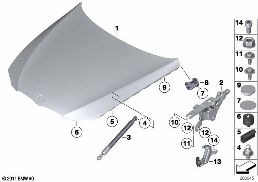 ENGINE HOOD/MOUNTING PARTS