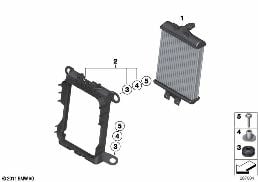 AUXILIARY RADIATOR, WHEELHOUSING diagram for BMW 4 Series F33 LCI 435dX