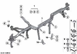 CARRIER INSTRUMENT PANEL diagram for BMW 2 Series F22 228i