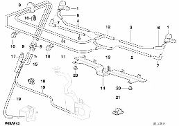 Pieces p lave glace intensif, 2 gicleurs diagram for BMW 7 Series E38 750iLS