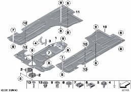 UNDERBODY COVER, FRONT diagram for BMW 6 Series F06 Gran Coupé 650i